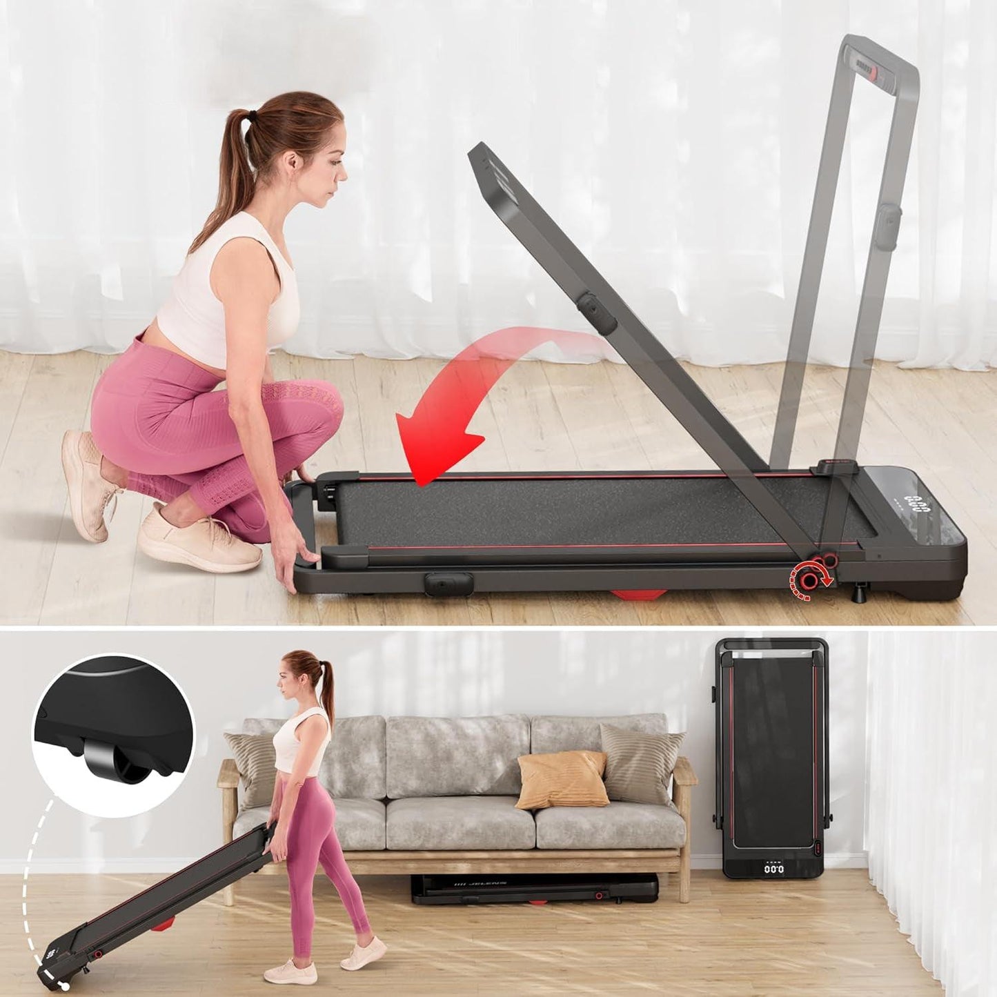 Premium Elektrisches Laufband mit Griff 12 km/h