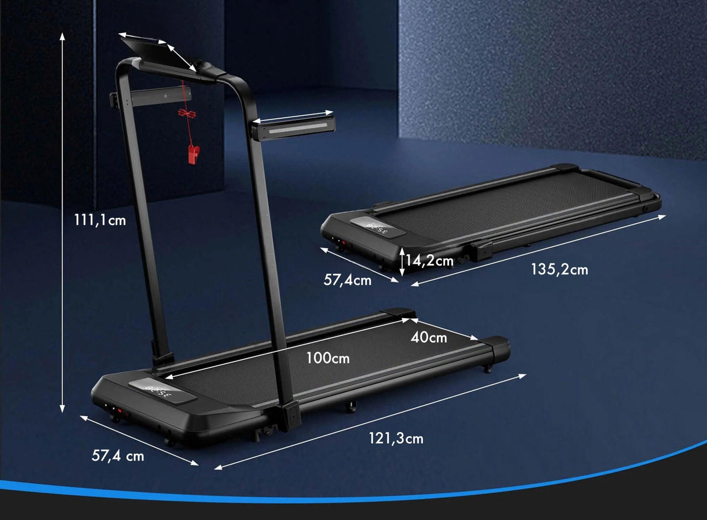 Prestige Elektrisches Laufband mit Griff 15 km/h 